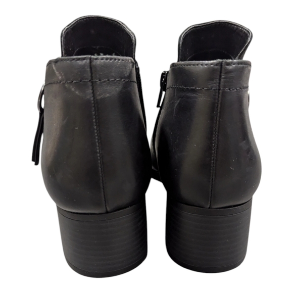 Naturalizer Denali Black Leather Double Zip Ankle Boots 7 Wide retails for $160 - Picture 4 of 11